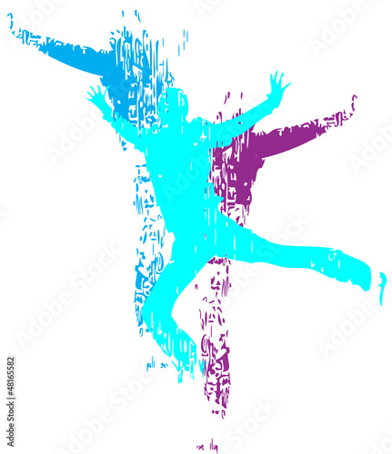 Obraz w ramie Tanzende Männer
