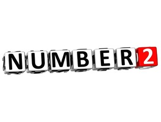 Poster - 3D Number Button Click Here Block Text