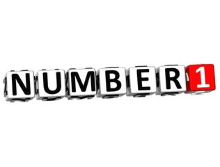 Leinwandbilder - 3D Number Button Click Here Block Text