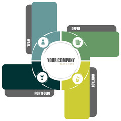 Fototapete - Vector background concept design for brochure or website