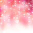 Pink Valentine's hearts background