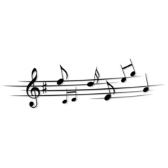 Autocollant - Notenschlüssel Noten Musik