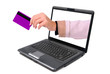 © verkoka - woman holding a credit card shopping online