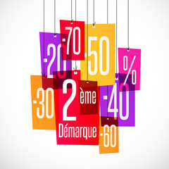 Poster - Soldes - deuxième démarque