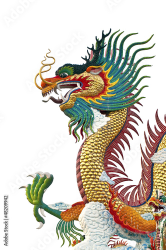 Naklejka - mata magnetyczna na lodówkę chinese dragon