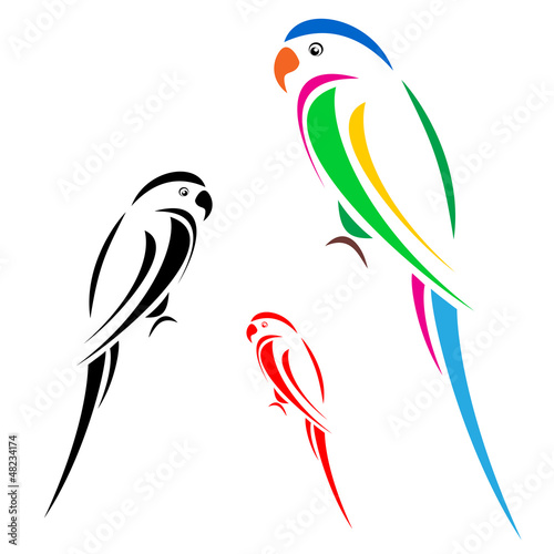 Naklejka dekoracyjna Parrot