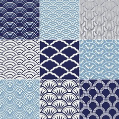 japanese seamless ocean wave pattern