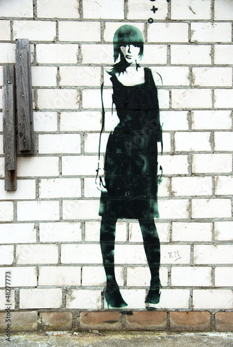 Fototapeta na wymiar Berlin Stencil Grafitti