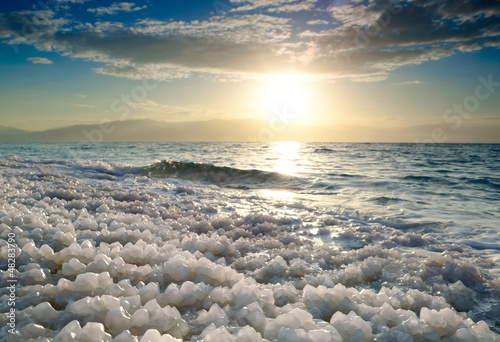 Naklejka na szybę Sunrise at Dead Sea, Israel.