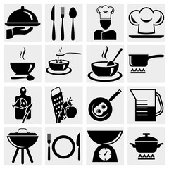 Kitchen and cooking icon set