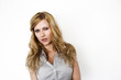 © goodluz - Closeup of blond woman on white background