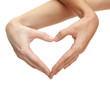 © Africa Studio - Two hands form a heart shape, isolated on white