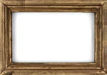 Old Picture Frame Isolated On White Background.