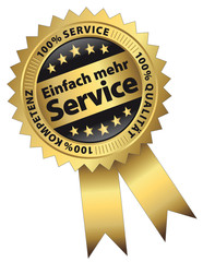 Sticker - Einfach mehr Service - Qualität - Kometenz - 100%