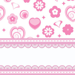 Poster - greeting card or baby shower for a girl