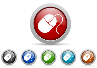 Poster - mouse vector icon set