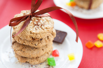 Wall Mural - handful of oatmeal cookies, tied with a ribbon