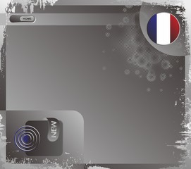 Wall Mural - button flag france