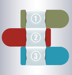 Fototapete - Abstract vector background with three positions