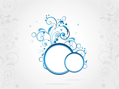 Floral frame with swirls and place for text
