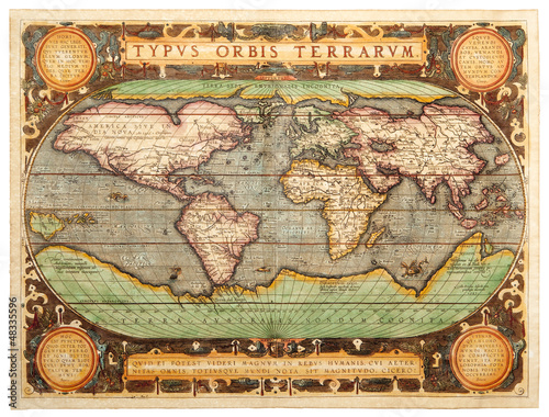 Naklejka na meble Old map (1587)