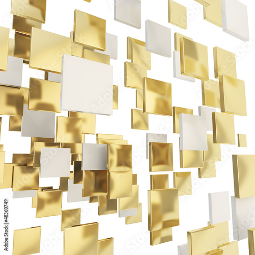 Abstract background made of glossy square plates