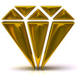 © valdis torms - 3d illustration of gold diamond icon