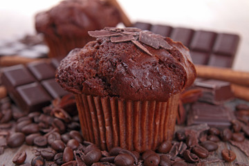 Canvas Print - chocolate muffin