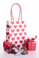 Sticker - shopping bag with chocolate