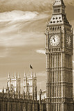 Fototapeta Big Ben - The Big Ben, the House of Parliament and the Westminster Bridge