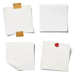 white note paper office business