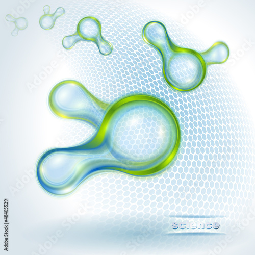 Fototapeta dla dzieci Abstract background with molecules