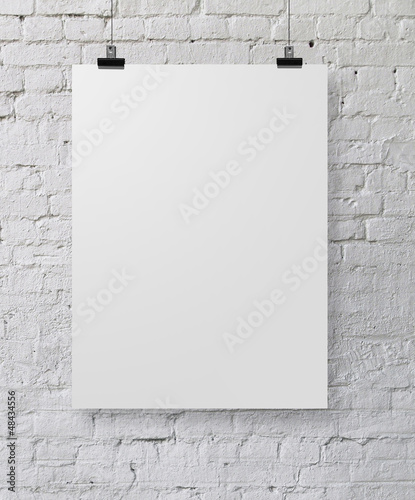 Foto-Leinwand ohne Rahmen - white poster (von peshkova)