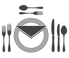 Fototapete - Etiquette Proper Table Setting