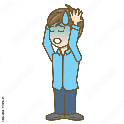 男性 イラスト 全身 絶望 Stock Vector Adobe Stock