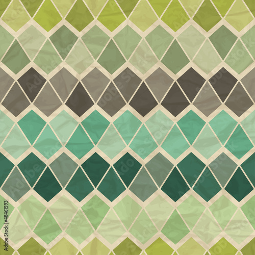 Naklejka - mata magnetyczna na lodówkę Seamless retro geometric pattern.