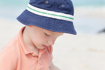 Canvas Print - toddler at the beach