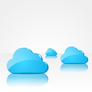 Blue clouds background