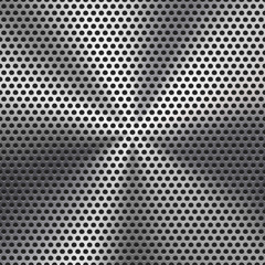 Wall Mural - Seamless Circle Perforated Metal Grill Texture