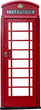 A British telephone box isolated