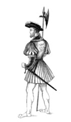 Wall Mural - Ward Uniform - Archer-Garde - 16th century