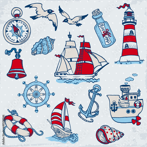 nautical-sea-design-elements-do-albumu-i-projektu-w-wektorze