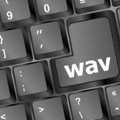 Poster - wav word on keyboard button