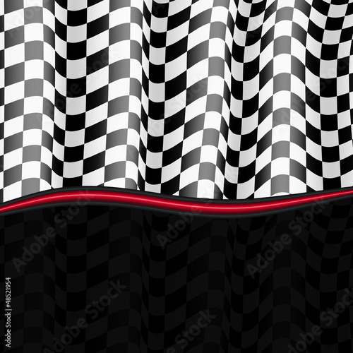 Naklejka - mata magnetyczna na lodówkę Racing Background. Checkered Flag. Vector eps10