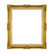 Golden frame isolated on the white background