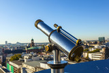 Fototapeta Paryż - telescope on platform with view to Frankfurt