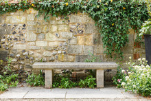 Bench In Formal Garden