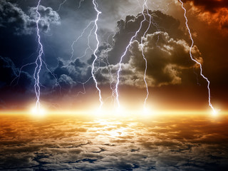 Wall Mural - dramatic apocalyptic background
