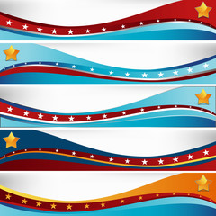 Poster - USA Flag Wave Set