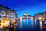 Fototapeta Zachód słońca - Grand Canal and Basilica Santa Maria della Salute, Venice, Italy